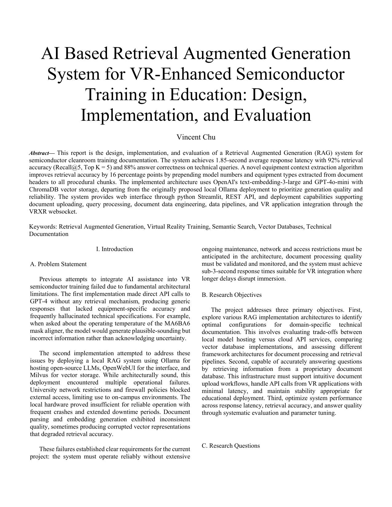 RAG Architecture paper, page 1
