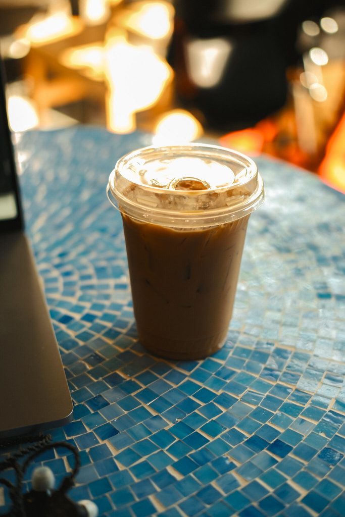 coffee shop with nice lighting